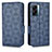 Leather Case Stands Flip Cover Holder C02X for OnePlus Nord N300 5G Blue