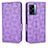 Leather Case Stands Flip Cover Holder C02X for OnePlus Nord N300 5G Purple