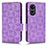 Leather Case Stands Flip Cover Holder C02X for Oppo A38 Purple