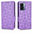 Leather Case Stands Flip Cover Holder C02X for Oppo A57 5G Purple