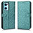 Leather Case Stands Flip Cover Holder C02X for Oppo Reno7 5G Green
