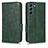 Leather Case Stands Flip Cover Holder C02X for Samsung Galaxy S22 5G Green