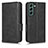 Leather Case Stands Flip Cover Holder C02X for Samsung Galaxy S25 Plus 5G Black