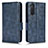 Leather Case Stands Flip Cover Holder C02X for Sony Xperia 5 II Blue