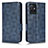 Leather Case Stands Flip Cover Holder C02X for Vivo T1 5G India Blue