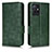 Leather Case Stands Flip Cover Holder C02X for Vivo T1 5G India Green