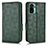 Leather Case Stands Flip Cover Holder C02X for Xiaomi Poco M5S Green