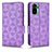 Leather Case Stands Flip Cover Holder C02X for Xiaomi Poco M5S Purple