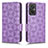 Leather Case Stands Flip Cover Holder C02X for Xiaomi Redmi 11 Prime 4G Purple