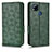 Leather Case Stands Flip Cover Holder C02X for Xiaomi Redmi 9C Green