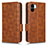 Leather Case Stands Flip Cover Holder C02X for Xiaomi Redmi A1 Brown