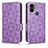 Leather Case Stands Flip Cover Holder C02X for Xiaomi Redmi A1 Plus Purple