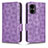 Leather Case Stands Flip Cover Holder C02X for Xiaomi Redmi Note 11R 5G Purple