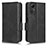 Leather Case Stands Flip Cover Holder C02X for Xiaomi Redmi Note 12S Black