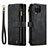 Leather Case Stands Flip Cover Holder C03S for Samsung Galaxy A12