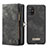 Leather Case Stands Flip Cover Holder C03S for Samsung Galaxy A51 4G Black