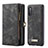 Leather Case Stands Flip Cover Holder C03S for Samsung Galaxy A70S Black