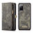 Leather Case Stands Flip Cover Holder C03S for Samsung Galaxy S20 FE (2022) 5G Dark Gray