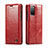 Leather Case Stands Flip Cover Holder C03S for Samsung Galaxy S20 Red