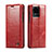 Leather Case Stands Flip Cover Holder C03S for Samsung Galaxy S20 Ultra 5G Red