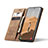 Leather Case Stands Flip Cover Holder C03S for Samsung Galaxy S22 5G