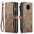 Leather Case Stands Flip Cover Holder C03S for Xiaomi Redmi Note 9 Pro Max