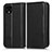 Leather Case Stands Flip Cover Holder C03X for Google Pixel 4 Black