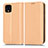 Leather Case Stands Flip Cover Holder C03X for Google Pixel 4 Gold