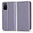 Leather Case Stands Flip Cover Holder C03X for Oppo A55S 5G Purple
