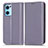 Leather Case Stands Flip Cover Holder C03X for Oppo Reno7 5G Purple