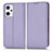 Leather Case Stands Flip Cover Holder C03X for Oppo Reno7 A Purple