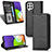 Leather Case Stands Flip Cover Holder C03X for Samsung Galaxy M22 4G