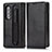 Leather Case Stands Flip Cover Holder C03X for Samsung Galaxy Z Fold4 5G Black