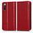 Leather Case Stands Flip Cover Holder C03X for Sony Xperia 10 III Red