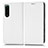 Leather Case Stands Flip Cover Holder C03X for Sony Xperia 5 III White