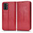 Leather Case Stands Flip Cover Holder C03X for Xiaomi Redmi Note 11 SE India 4G Red