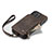 Leather Case Stands Flip Cover Holder C04S for Apple iPhone 13 Pro Brown