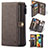 Leather Case Stands Flip Cover Holder C04S for Samsung Galaxy A51 5G Brown