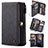 Leather Case Stands Flip Cover Holder C04S for Samsung Galaxy A71 5G Black