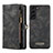 Leather Case Stands Flip Cover Holder C04S for Samsung Galaxy S21 5G Black