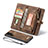 Leather Case Stands Flip Cover Holder C04S for Samsung Galaxy S23 Ultra 5G