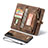 Leather Case Stands Flip Cover Holder C04S for Samsung Galaxy S25 Ultra 5G
