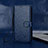 Leather Case Stands Flip Cover Holder C04X for Google Pixel 5 XL 5G Blue