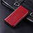 Leather Case Stands Flip Cover Holder C04X for Xiaomi Redmi 9 India Red