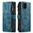 Leather Case Stands Flip Cover Holder C05S for Samsung Galaxy A71 5G Blue