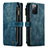 Leather Case Stands Flip Cover Holder C05S for Samsung Galaxy S20 FE (2022) 5G Blue