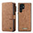 Leather Case Stands Flip Cover Holder C05S for Samsung Galaxy S21 Ultra 5G