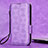 Leather Case Stands Flip Cover Holder C05X for Google Pixel 4a 5G Purple