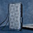 Leather Case Stands Flip Cover Holder C05X for Google Pixel 5 Blue