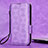 Leather Case Stands Flip Cover Holder C05X for Google Pixel 5 Purple